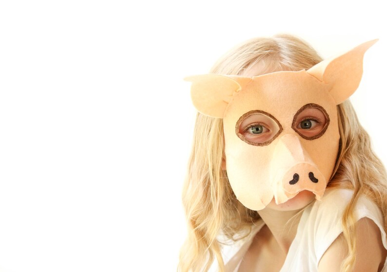 Pig Mask PATTERN PDF. Kids Felt Mask Sewing Pattern PDF. image 3