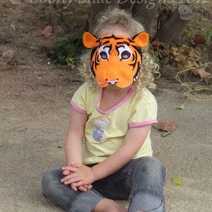 Tiger Mask PATTERN. DIY Kids Felt Mask Sewing Pattern PDF. image 3