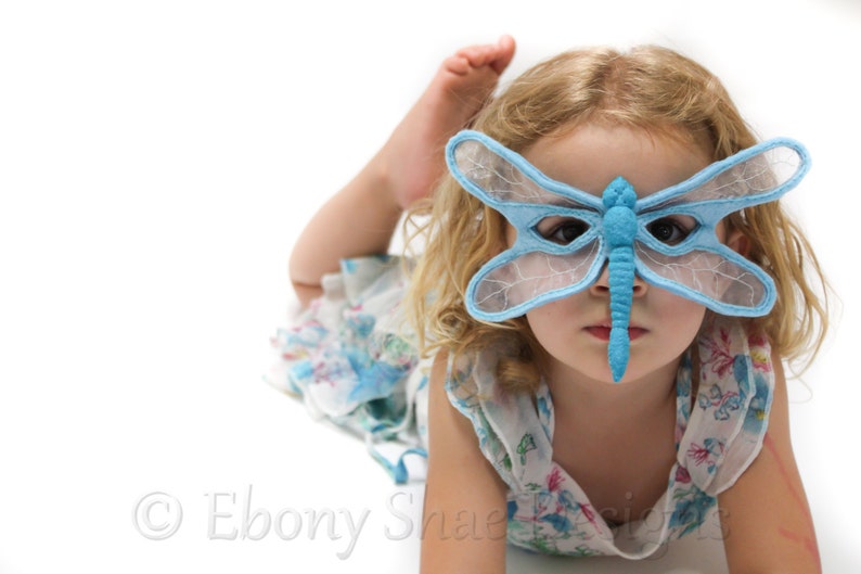 Dragonfly Mask PATTERN. Kids Felt Mask Sewing Pattern PDF. image 9