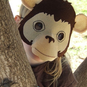 Monkey Mask PATTERN. Kids Felt Animal Mask Sewing Pattern PDF. image 5