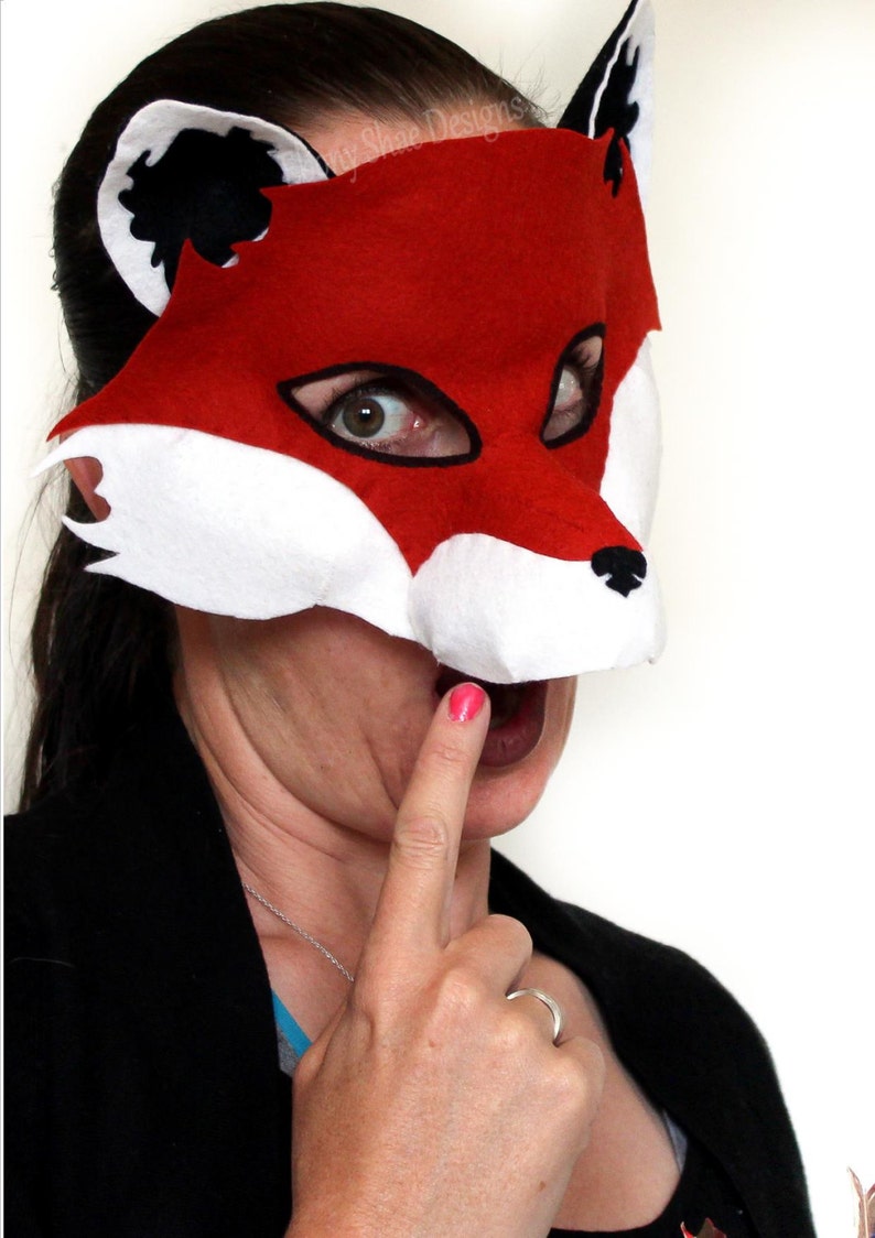 Fox Mask PATTERN. PDF Sewing Pattern for Kids Felt Fox Mask. image 7