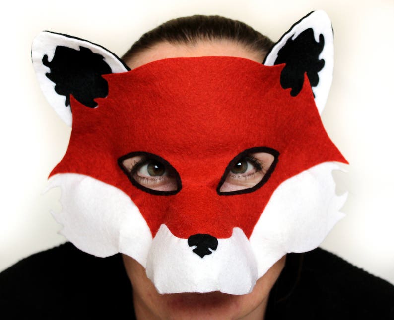 Fox Mask PATTERN. PDF Sewing Pattern for Kids Felt Fox Mask. image 9