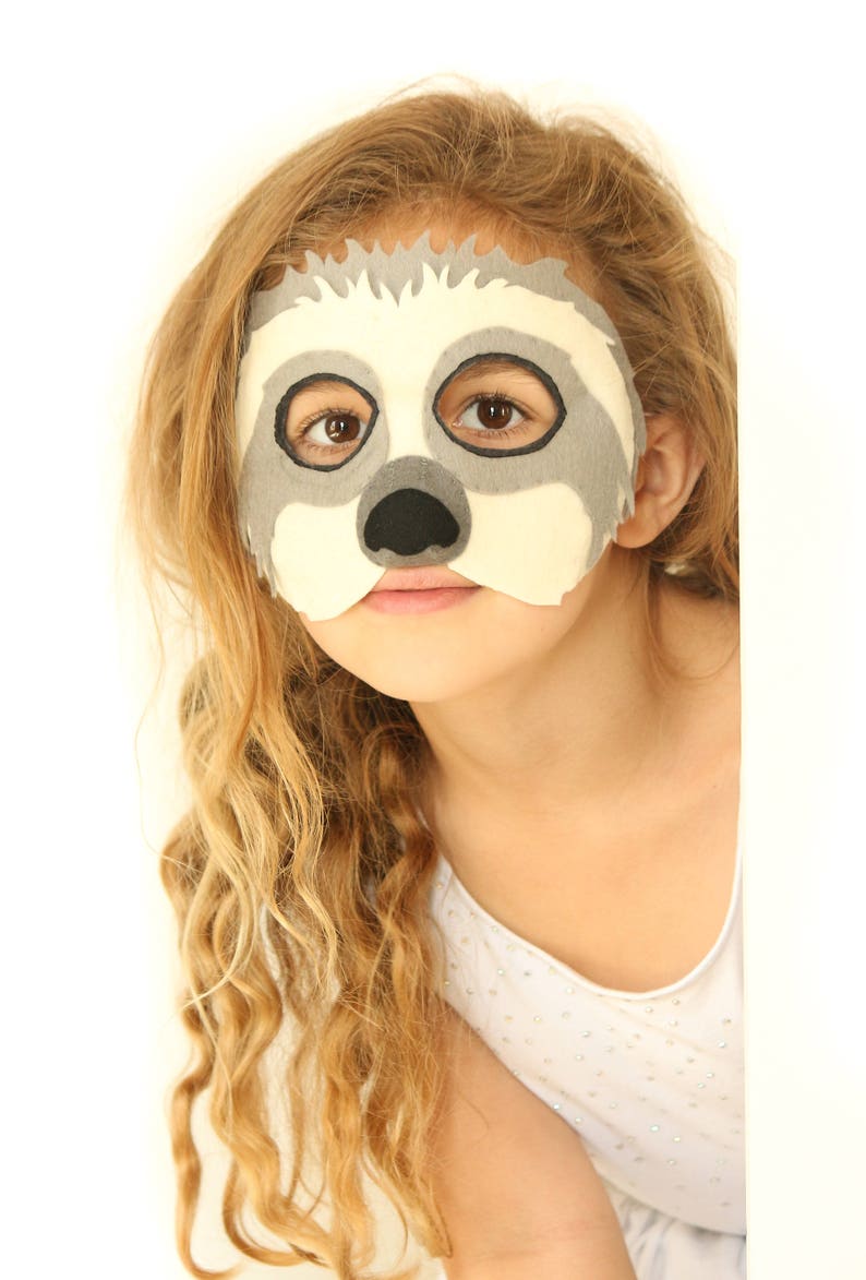 Sloth Mask PATTERN. Kids Felt Mask Sewing Pattern PDF. image 6