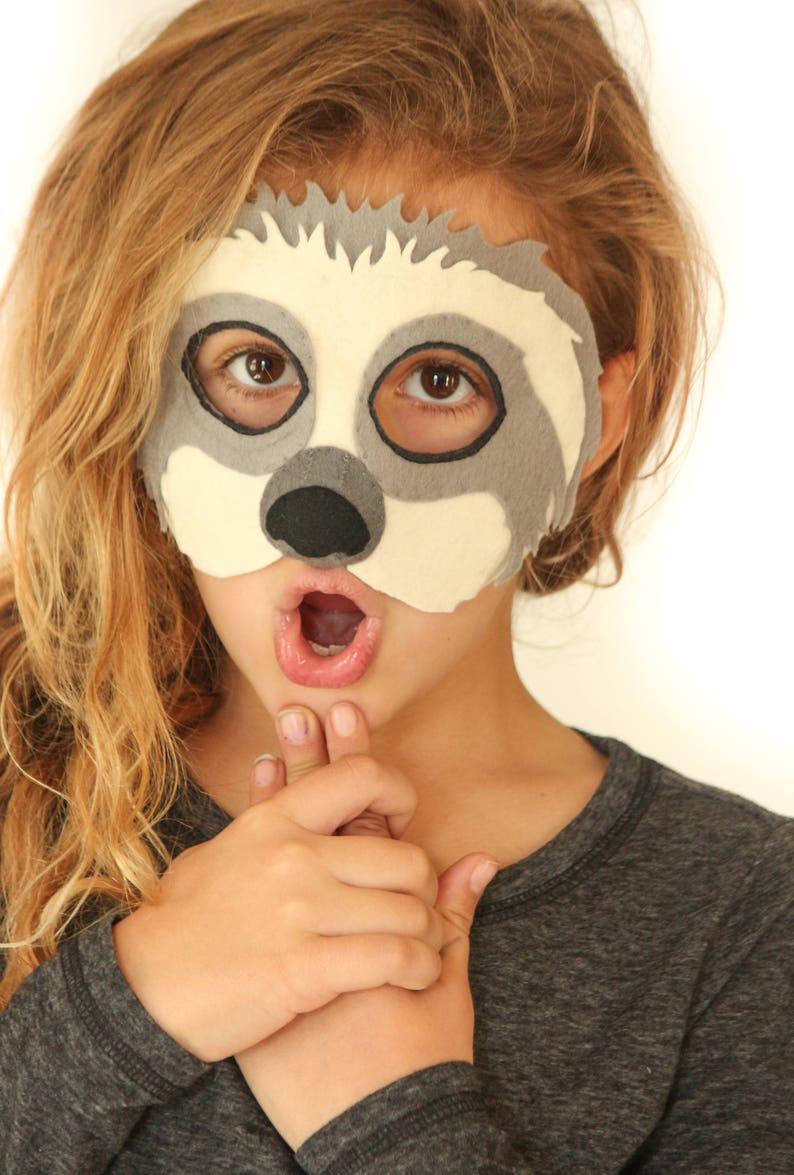 Sloth Mask PATTERN. Kids Felt Mask Sewing Pattern PDF. image 3