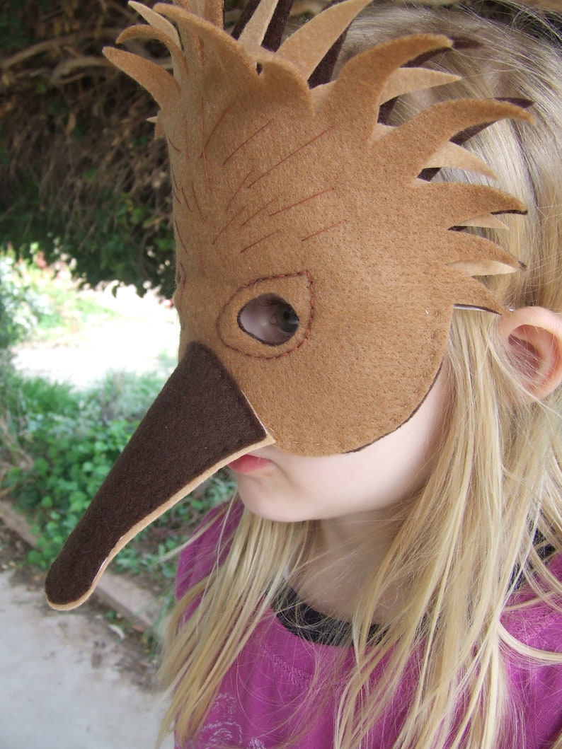 Felt Hedgehog mask PATTERN. Kids Echidna mask Sewing Patter PDF. image 10