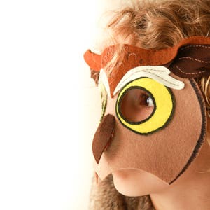 Owl Mask PATTERN. PDF Sewing Pattern for Kids Horned Owl Mask. image 8