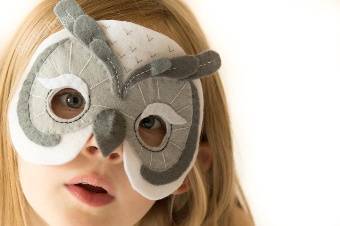 Kids Owl Mask/costume Pattern. PDF Pattern Etsy Canada