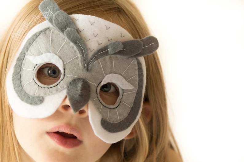 Owl Mask Pattern. Kids Felt Mask Sewing Pattern PDF. Owl costume. image 7