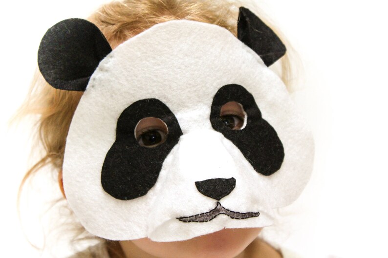 Panda Mask PATTERN. Kids Felt Mask Sewing Pattern PDF. image 3