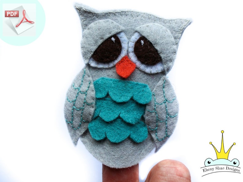 Owl Finger Puppet PATTERN image 1