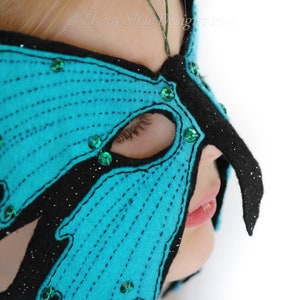 Butterfly Mask PATTERN. Kids Felt Mask Sewing Pattern image 2