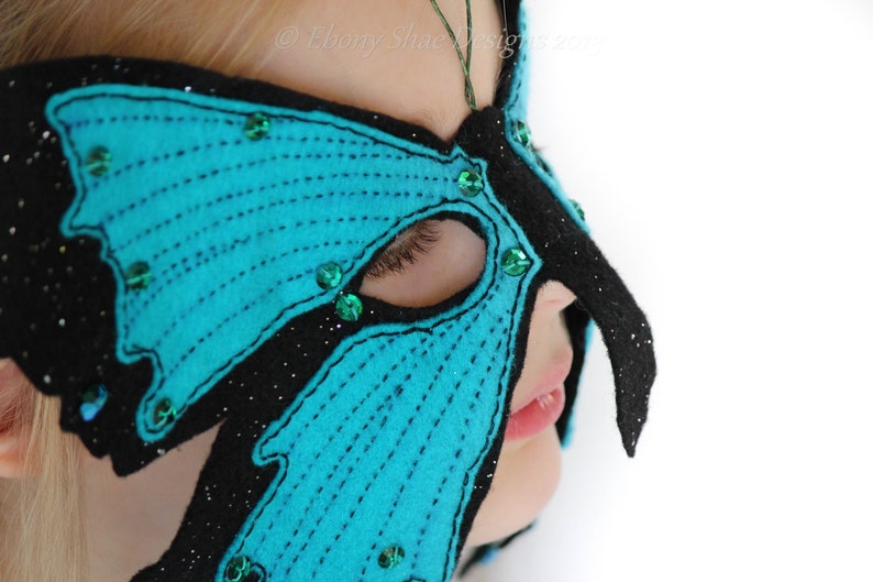 Butterfly Mask PATTERN. Kids Felt Mask Sewing Pattern image 2