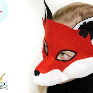 Fox Mask PATTERN. PDF Sewing Pattern for Kids Felt Fox Mask. image 1