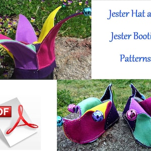 PDF MUSTER für Hut und Stiefel von Jester  Von 6 bis 18 Monaten.  Sofort Download.