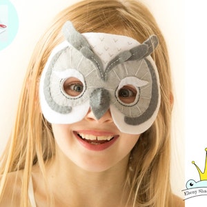 Owl Mask PATTERN. Kids Felt Mask Sewing Pattern DIY.