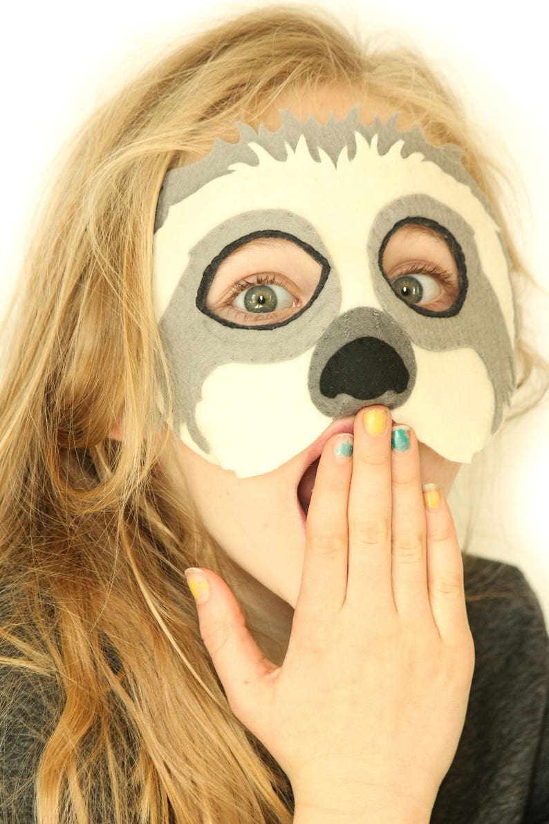 Sloth Mask PATTERN. Kids Felt Mask Sewing Pattern PDF. image 8