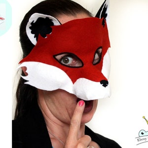 Fox Mask PATTERN. Kids Felt Fox Mask Sewing Pattern PDF.