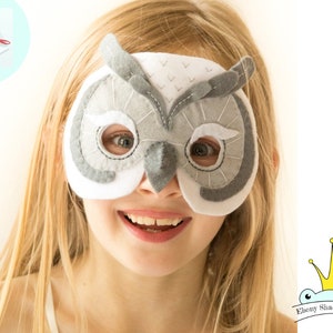 Owl Mask Pattern. Kids Felt Mask Sewing Pattern PDF. Owl costume. image 1