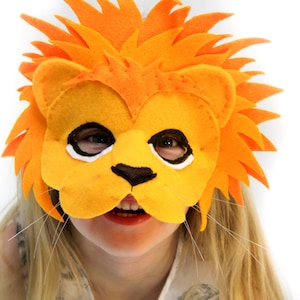 Lion Mask PATTERN. Kids Felt Mask Sewing Pattern. - Etsy