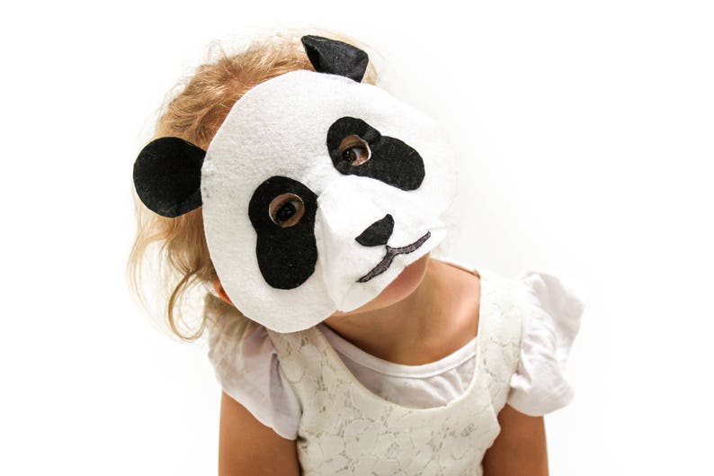 Panda Mask PATTERN. Kids Felt Mask Sewing Pattern PDF. image 2