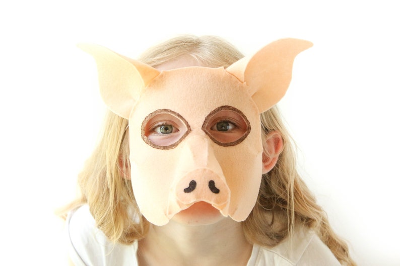 Pig Mask PATTERN PDF. Kids Felt Mask Sewing Pattern PDF. image 4