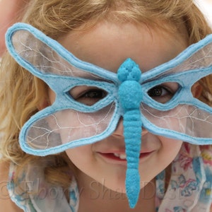 Dragonfly Mask PATTERN. Kids Felt Mask Sewing Pattern PDF. image 3