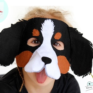 Dog Mask PATTERN.  Felt Puppy Dog Mask Sewing Pattern.