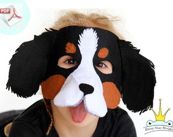 Dog Mask PATTERN.  Felt Animal Mask Sewing Pattern.