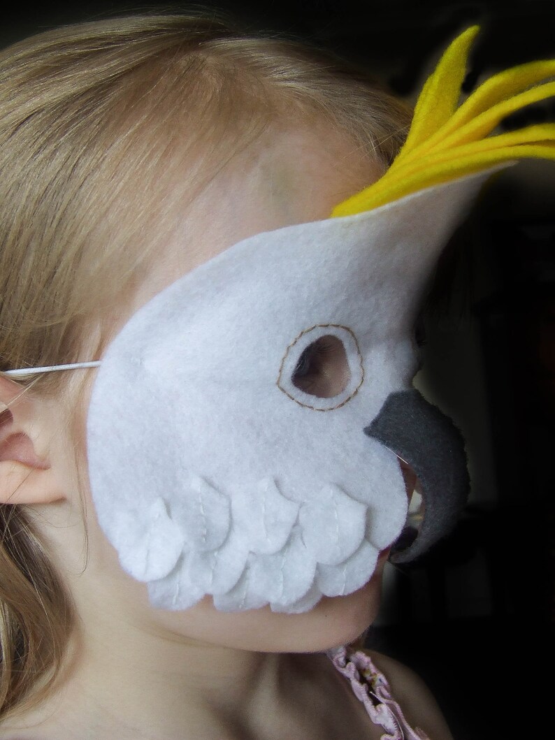 Cocky Mask PATTERN. PDF Sewing Pattern for Kids Felt Australian Sulpher ...