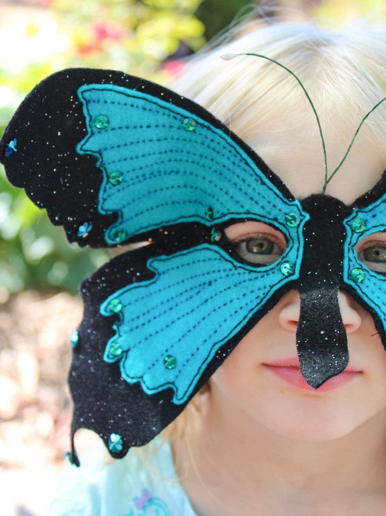 Butterfly Mask PATTERN. Kids Felt Mask Sewing Pattern image 4