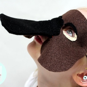 Platypus Mask PATTERN. Kids Felt Mask Sewing Pattern PDF. image 1