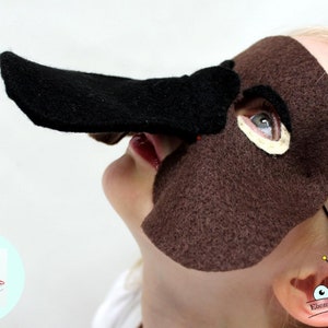 Platypus Mask PATTERN.  Kids Felt Mask Sewing Pattern PDF.