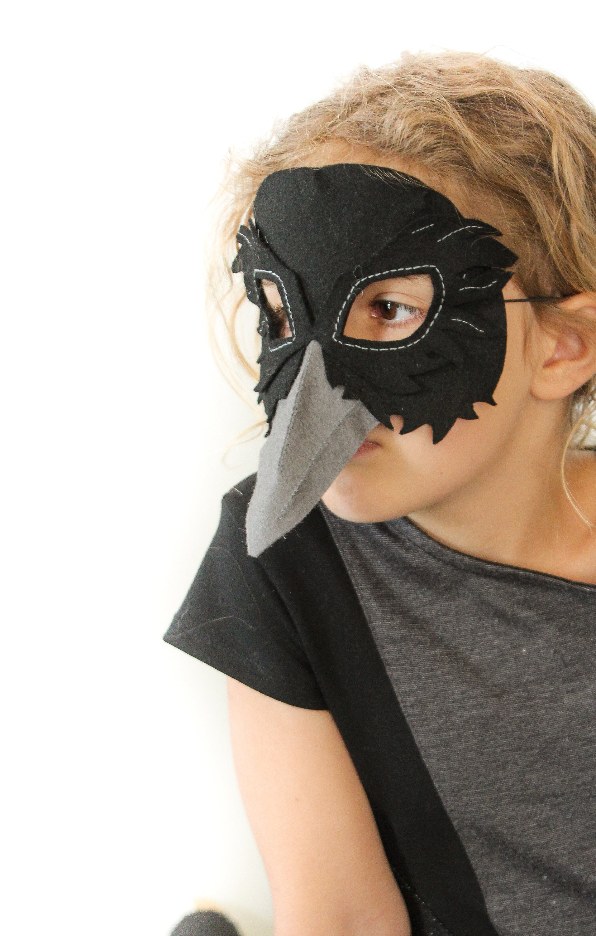 Raven Felt Mask Sewing Pattern for Kids (PDF Pattern) - Etsy
