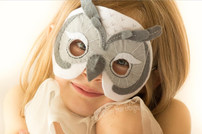 Owl Mask Pattern. Kids Felt Mask Sewing Pattern PDF. Owl costume. image 8