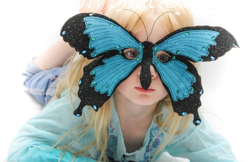 Butterfly Mask PATTERN. Kids Felt Mask Sewing Pattern image 9