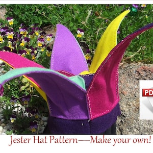 Jester Hat or elf hat sewing PATTERN. Elf or Jester costume pattern for babies 6 to 18 months.