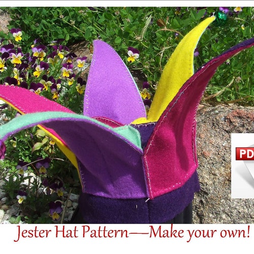 Jester Hat or Elf Hat Sewing PATTERN. Elf or Jester Costume Etsy