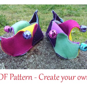 Jester Booties Pattern PDF: Baby Elf Shoes with Bells (3-16 Months)