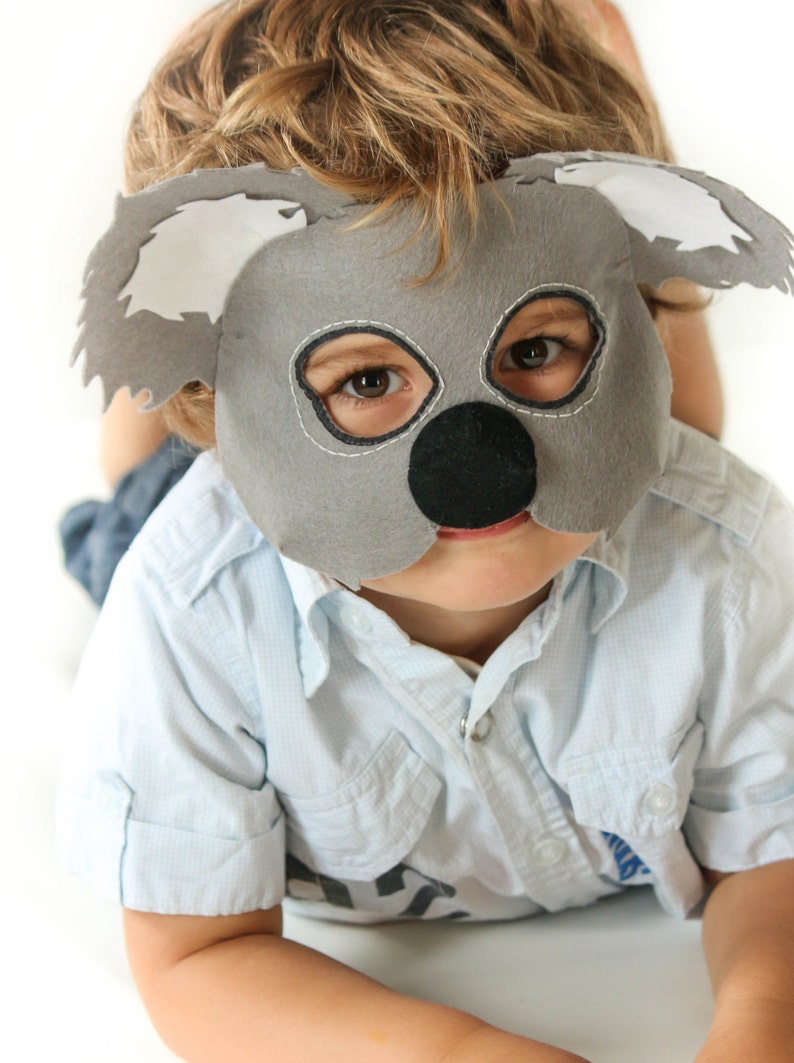 Koala Bear Mask PATTERN. PDF Sewing Pattern for Kids Felt Australian Koala Mask. image 4