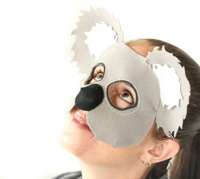 Koala Bear Mask PATTERN. PDF Sewing Pattern for Kids Felt Australian Koala Mask. image 10