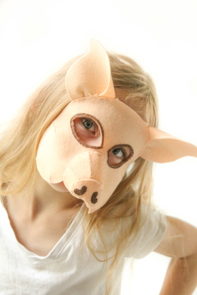 Pig Mask PATTERN PDF. Kids Felt Mask Sewing Pattern PDF. image 7