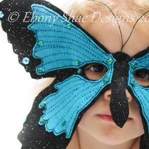 Butterfly Mask PATTERN. Kids Felt Mask Sewing Pattern image 7