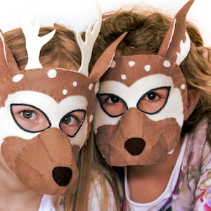 Deer Mask PATTERN. Kids Felt mask SEWING PATTERN image 9