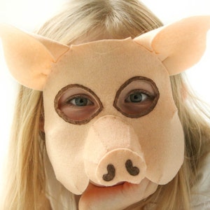 Pig Mask PATTERN PDF. Kids Felt Mask Sewing Pattern PDF. image 5