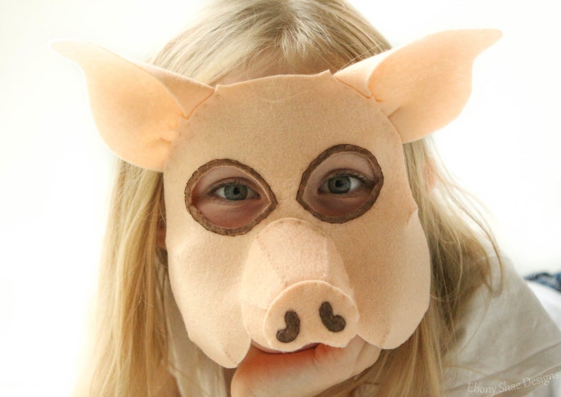 Pig Mask PATTERN PDF. Kids Felt Mask Sewing Pattern PDF. image 5