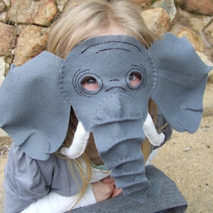 Elephant Mask PATTERN. Kids Felt Mask Sewing Pattern. image 7