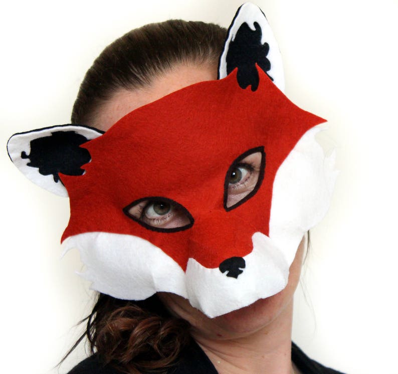Fox Mask PATTERN. PDF Sewing Pattern for Kids Felt Fox Mask. image 8