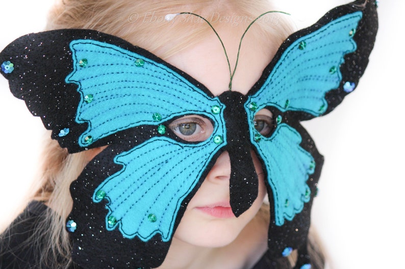 Butterfly Mask PATTERN. Kids Felt Mask Sewing Pattern image 6