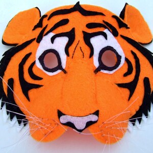 Tiger Mask PATTERN. DIY Kids Felt Mask Sewing Pattern PDF. image 7