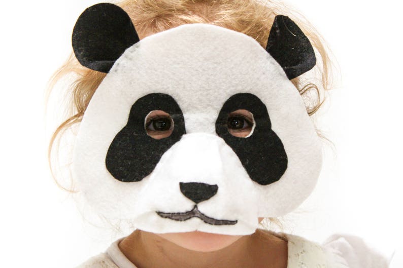 Panda Mask PATTERN. Kids Felt Mask Sewing Pattern PDF. image 8